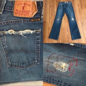 Lucky Brand Distressed Hendrix Jeans Button Fly